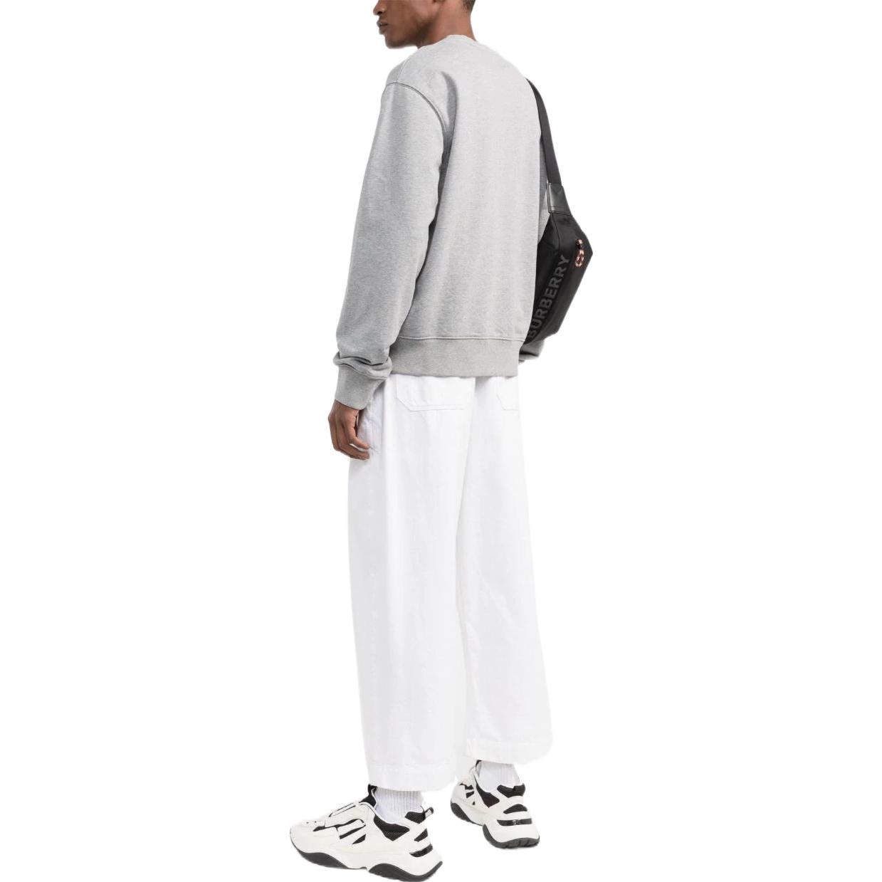 OFF-WHITE SS22 Grey Logo Print Crewneck Pullover Sweatshirt Mens Regular Fit OMBA057C99FLE0100810 圖 4