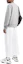 Shop OFF-WHITE SS22 グレー ロゴプリント クルーネック スウェットシャツ メンズ レギュラーフィット OMBA057C99FLE0100810