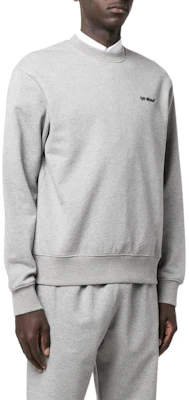OFF-WHITE SS22 グレー ロゴプリント クルーネック スウェットシャツ メンズ レギュラーフィット OMBA057C99FLE0100810 Purchase OFF-WHITE SS22 グレー ロゴプリント クルーネック スウェットシャツ メンズ レギュラーフィット OMBA057C99FLE0100810