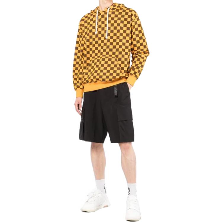 Lookbook OFF-WHITE SS22 Industrial Belt Shorts Hitam Lelaki Kasual. OMCB064C99FAB0011007