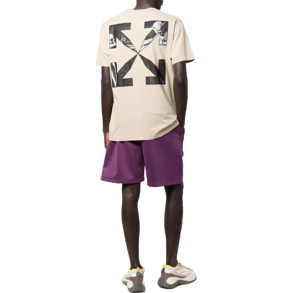 OFF-WHITE SS22 Logo Crewneck Graphic T-Shirt Beige OMAA027S22JER0051710 圖 5