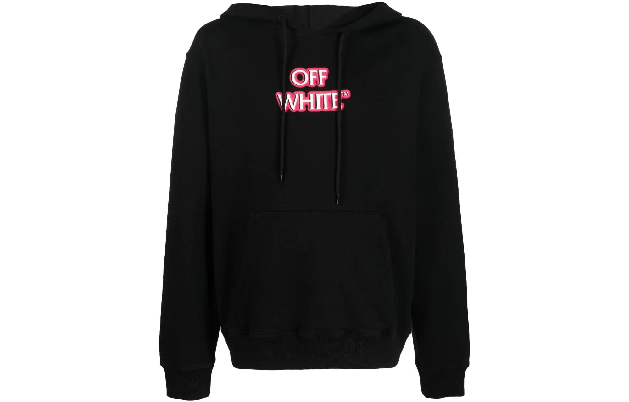 OFF-WHITE SS22 Logo Print Black Hoodie  Loose Fit OMBB097F22FLE01110301030 圖 2