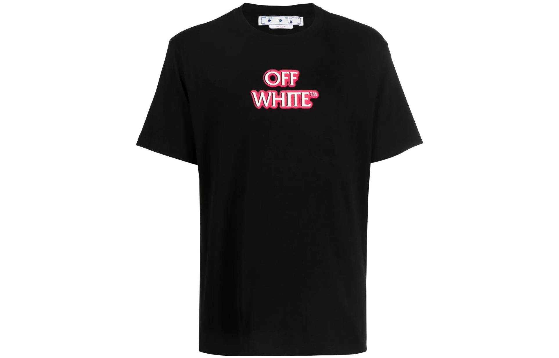 OFF-WHITE SS22 Logo Print Black Relaxed Fit  T-Shirt. OMAA027F22JER0121030 圖 2