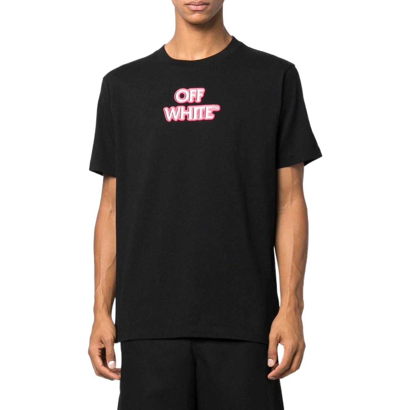 OFF-WHITE SS22 Logo Print Black Relaxed Fit  T-Shirt. OMAA027F22JER0121030 圖 3