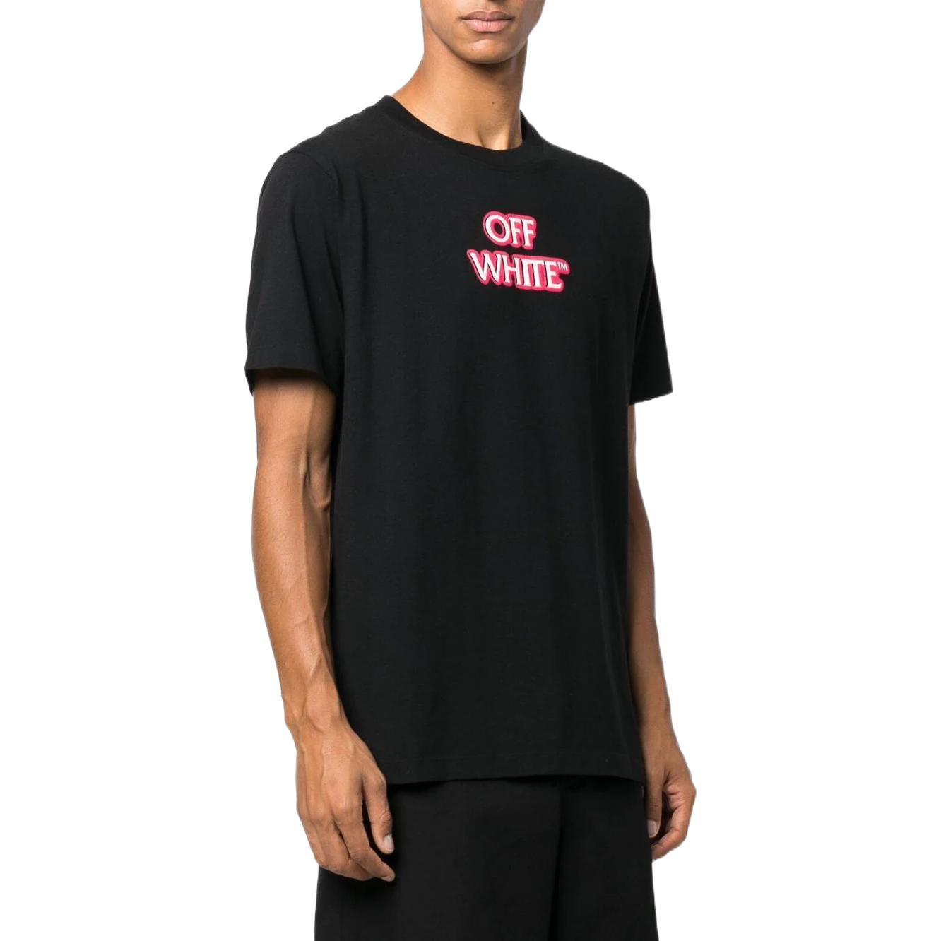 OFF-WHITE SS22 Logo Print Black Relaxed Fit  T-Shirt. OMAA027F22JER0121030 圖 4