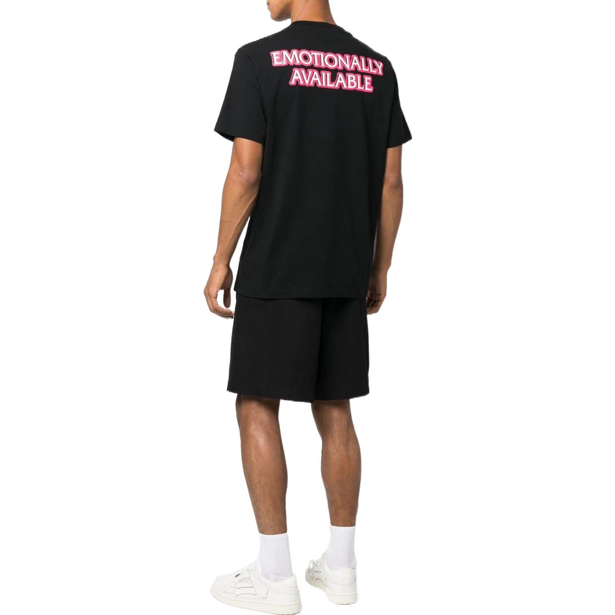 OFF-WHITE SS22 Logo Print Black Relaxed Fit  T-Shirt. OMAA027F22JER0121030 圖 5