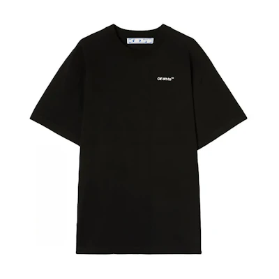 OFF-WHITE SS22 Marker Arrow Loose Fit Black Tee Short Sleeve OMAA038C99JER0051001
