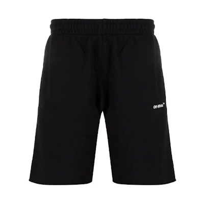 OFF-WHITE SS22 Marker Logo Print Black Casual Shorts. OMCI006C99FLE0051001