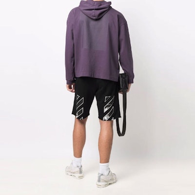 OFF-WHITE 2022春夏黑色涂鸦标志印花休闲短裤 OMCI006C99FLE0051001 Purchase OFF-WHITE 2022春夏黑色涂鸦标志印花休闲短裤 OMCI006C99FLE0051001