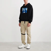 Purchase OFF-WHITE SS22 Mona Lisa Graphic Hoodie Black OMBB037C99FLE0051045
