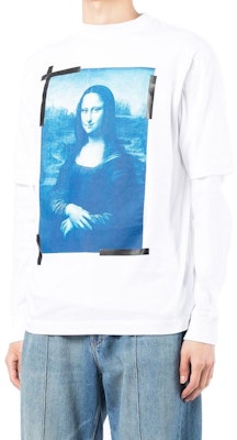 OFF-WHITE SS22 蒙娜丽莎图案白色长袖T恤 男款潮流 OMAB068C99JER0010145 Purchase OFF-WHITE SS22 蒙娜丽莎图案白色长袖T恤 男款潮流 OMAB068C99JER0010145