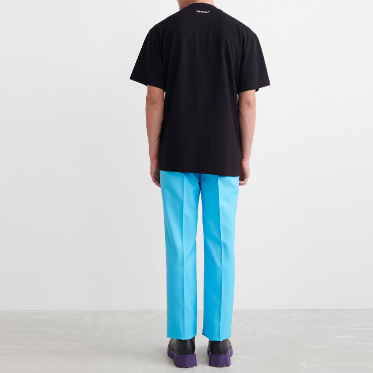 OFF-WHITE SS22 Mona Lisa Graphic Loose Fit T-Shirt Black Mens OMAA038C99JER0021045 圖 4