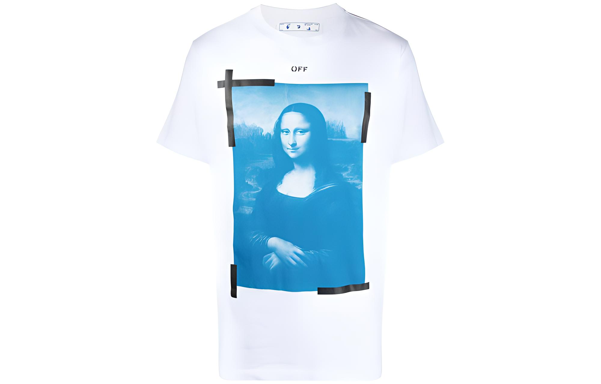 OFF-WHITE SS22 Mona Lisa Graphic Tee White  T-Shirt OMAA027R21JER0020110WHITE