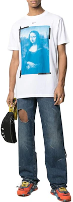 Camiseta Blanca OFF-WHITE SS22 Gráfica Mona Lisa. OMAA027R21JER0020110WHITE Lookbook Camiseta Blanca OFF-WHITE SS22 Gráfica Mona Lisa. OMAA027R21JER0020110WHITE