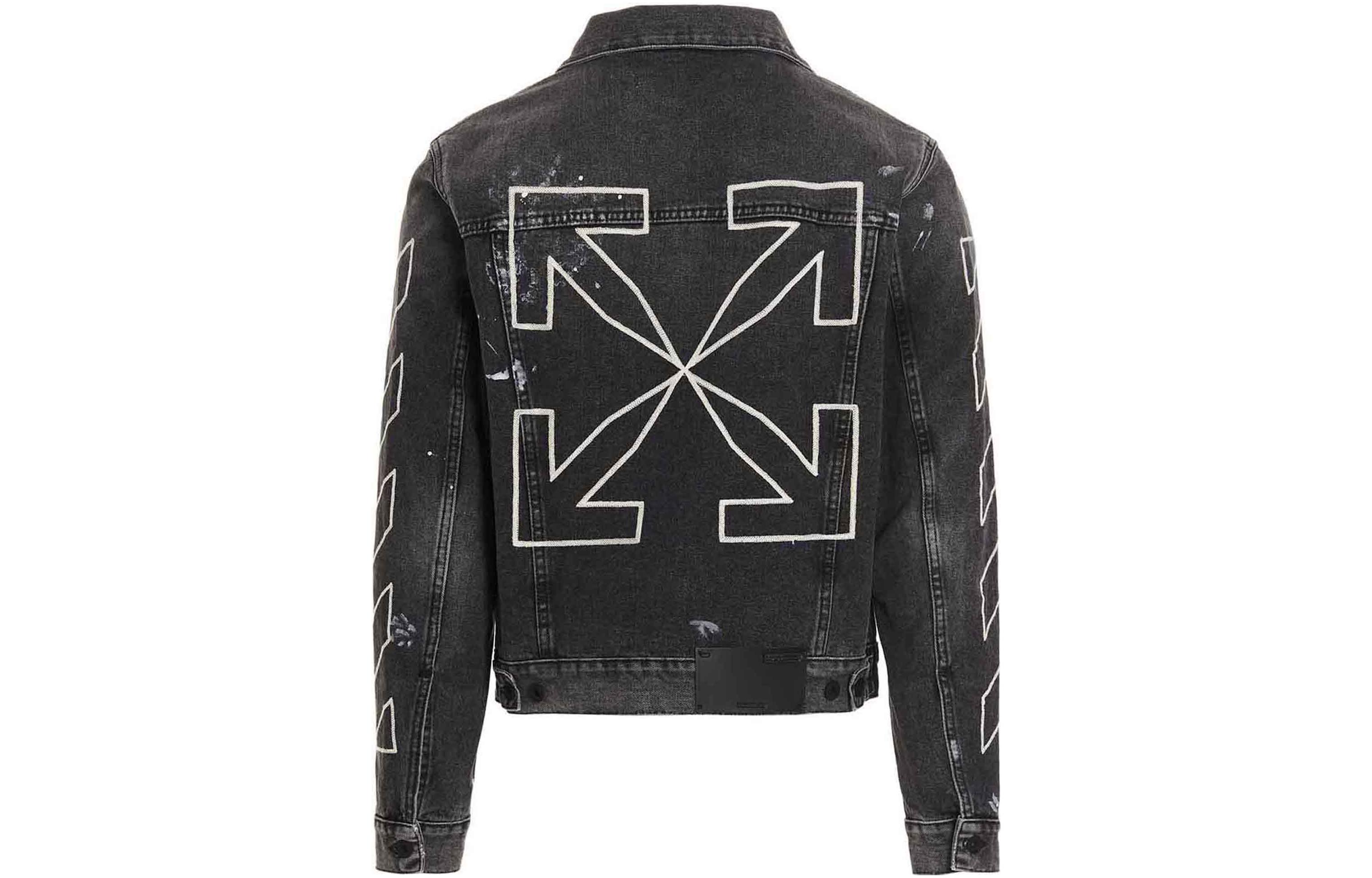 Lookbook OFF-WHITE SS22 Printed Denim Jacket Black OMYE079S22DEN0011101