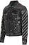Shop OFF-WHITE SS22 Printed Denim Jacket Black OMYE079S22DEN0011101