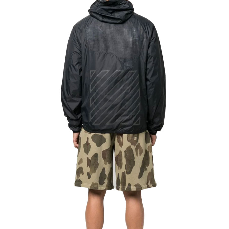 Purchase OFF-WHITE SS22 Retro Logo Jacquard Zip-Up Hoodie Jacket Black Men OMVL014C99FAB0011001