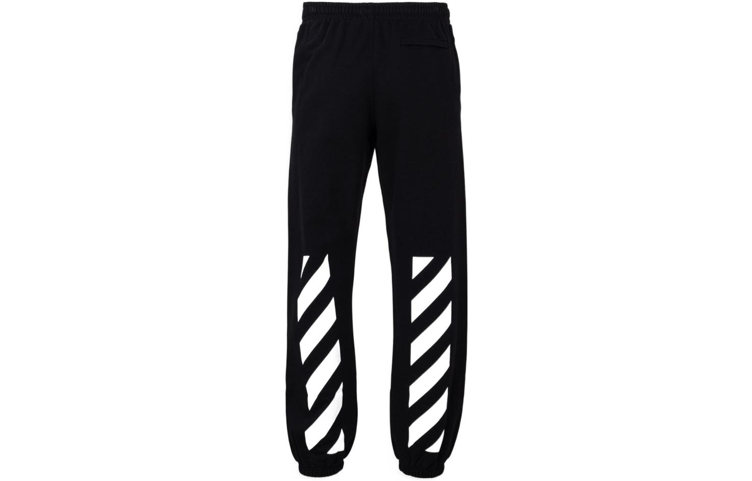 Order OFF-WHITE 2022春夏系列男士纯黑色休闲裤 OMCH029C99FLE0021001