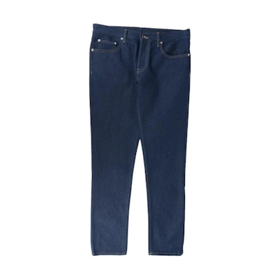 OFF-WHITE SS22 Solid Cotton Denim Jeans Blue OMYA074C99DEN0024701