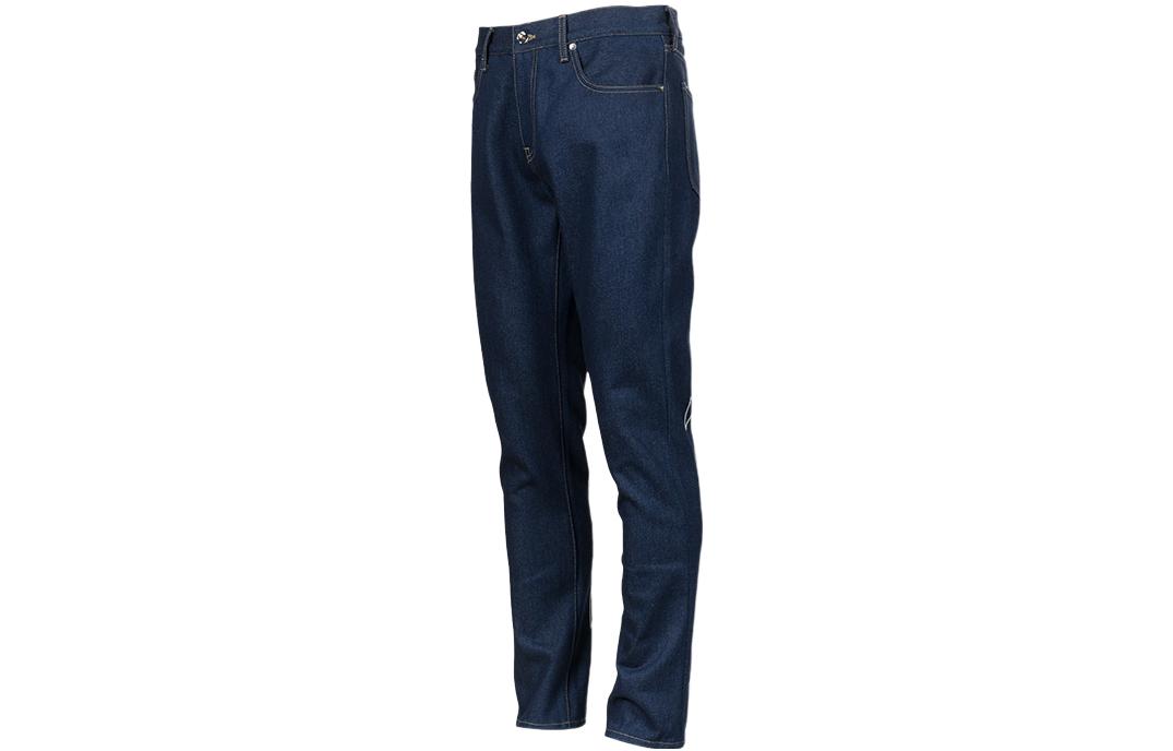 Shop OFF-WHITE SS22 Seluar Jeans Denim Kapas Biru OMYA074C99DEN0024701