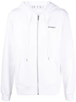 Off-White SS22 Solid Logo Print Zip-Up Hoodie Jacket White Menswear Classic Fit OMBE013F22FLE0070110 Off-White SS22 Solid Logo Print Zip-Up Hoodie Jacket White Menswear Classic Fit OMBE013F22FLE0070110