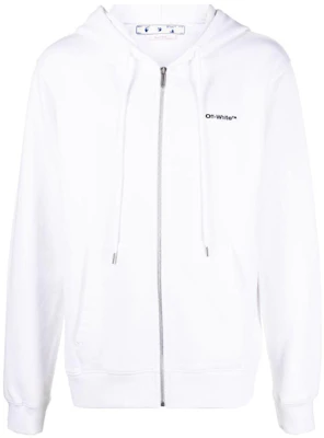 Off-White SS22 Solid Logo Print Zip-Up Hoodie Jacket White Menswear Classic Fit OMBE013F22FLE0070110 Buy Off-White SS22 Solid Logo Print Zip-Up Hoodie Jacket White Menswear Classic Fit OMBE013F22FLE0070110
