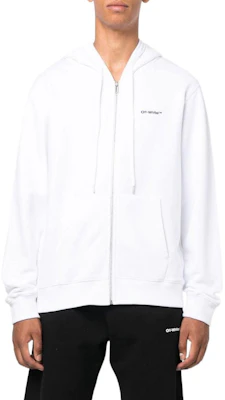 Off-White SS22 Solid Logo Print Zip-Up Hoodie Jacket White Menswear Classic Fit OMBE013F22FLE0070110 Lookbook Off-White SS22 Solid Logo Print Zip-Up Hoodie Jacket White Menswear Classic Fit OMBE013F22FLE0070110