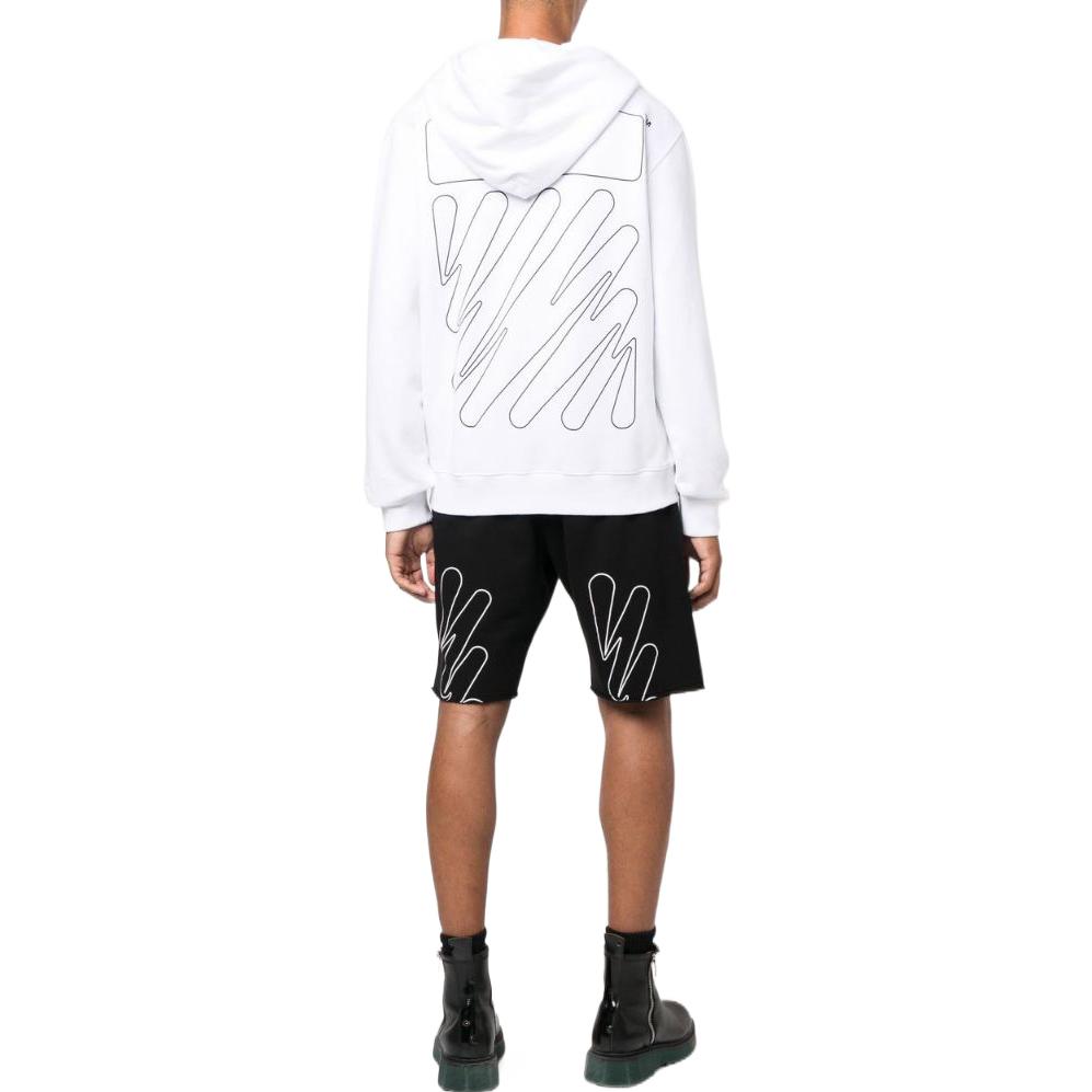 Purchase Off-White SS22 Solid Logo Print Zip-Up Hoodie Jacket White Menswear Classic Fit OMBE013F22FLE0070110