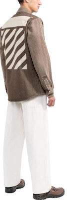 Camisa Hombre OFF-WHITE SS22 Rayada Manga Larga Cuello Denim Marrón Claro. OMYD027S22DEN0038600 Shop Camisa Hombre OFF-WHITE SS22 Rayada Manga Larga Cuello Denim Marrón Claro. OMYD027S22DEN0038600