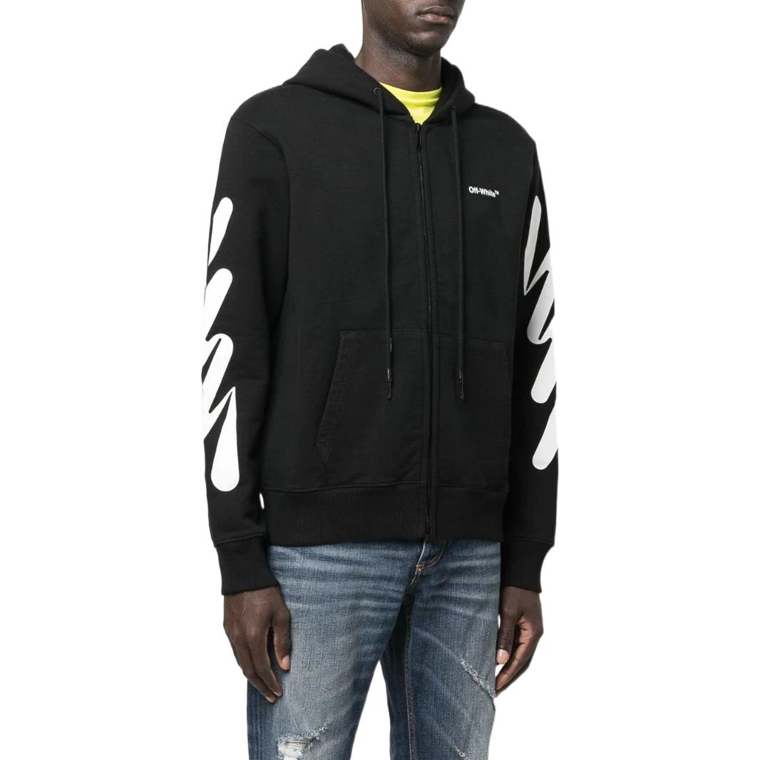 Purchase オフホワイト SS22 ウェーブストライプジップジャケット ブラック メンズアウター OMBE013S22FLE00410011001