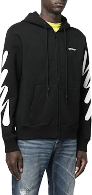 オフホワイト SS22 ウェーブストライプジップジャケット ブラック メンズアウター OMBE013S22FLE00410011001 Purchase オフホワイト SS22 ウェーブストライプジップジャケット ブラック メンズアウター OMBE013S22FLE00410011001