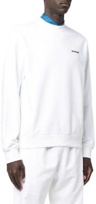 OFF-WHITE SS22 White Long Sleeve Crewneck Sweatshirt Casual Fit OMBA057C99FLE0100110 Purchase OFF-WHITE SS22 White Long Sleeve Crewneck Sweatshirt Casual Fit OMBA057C99FLE0100110