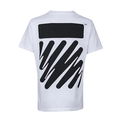 OFF-WHITE SS22 Zebra Print White Cotton T-Shirt Short Sleeve OMAA027S22JER0100110