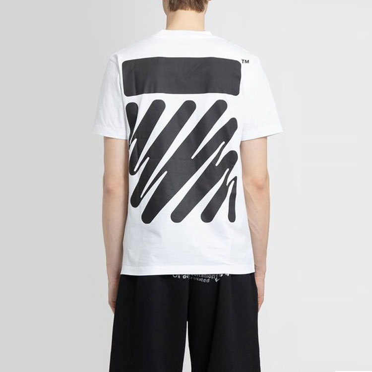 OFF-WHITE SS22 Zebra Print White Cotton T-Shirt  Short Sleeve OMAA027S22JER0100110 圖 6