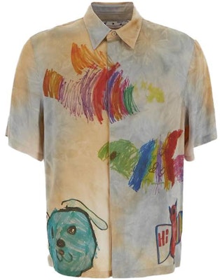 OFF-WHITE SS23 Camisa Beige Floral de Manga Corta Casual con Cuello OMGG005S23FAB0016184 Order OFF-WHITE SS23 Camisa Beige Floral de Manga Corta Casual con Cuello OMGG005S23FAB0016184