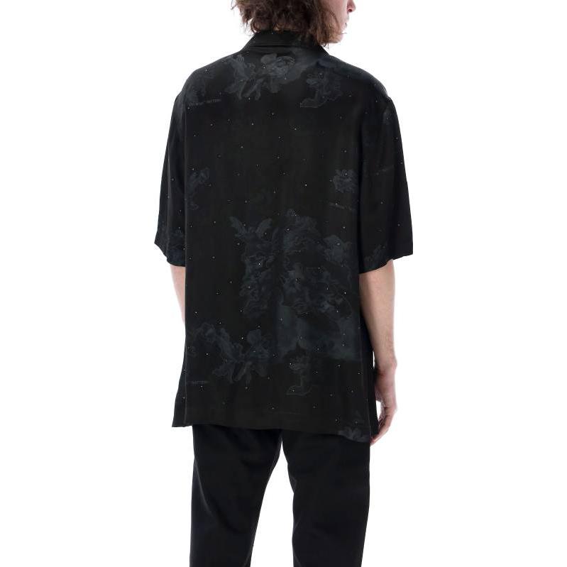 Shop OFF-WHITE SS23 黑色宽松版短袖POLO衫 OMGA196S23FAB0021010