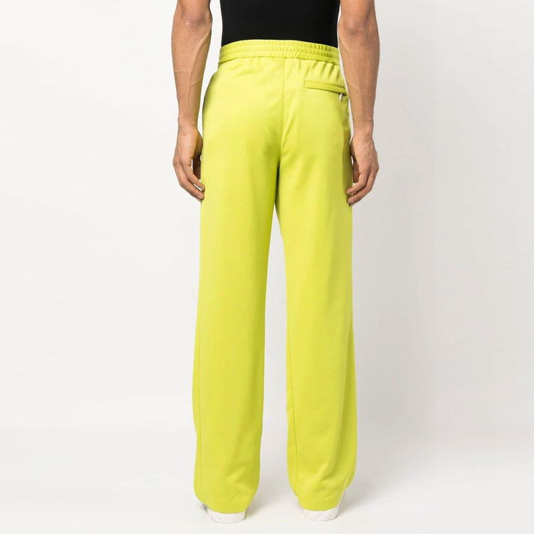 Shop OFF-WHITE SS23  Lime Green Relaxed Fit Sweatpants with Arrow Design. OMCJ018S23FAB0015001