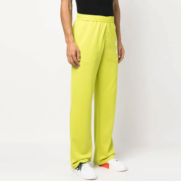 Purchase OFF-WHITE SS23  Lime Green Relaxed Fit Sweatpants with Arrow Design. OMCJ018S23FAB0015001