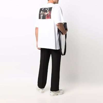 OFF-WHITE SS23 Abstract Back Print Oversized White T-Shirt Men’s OMAA038C99JER0060110 Lookbook OFF-WHITE SS23 Abstract Back Print Oversized White T-Shirt Men’s OMAA038C99JER0060110