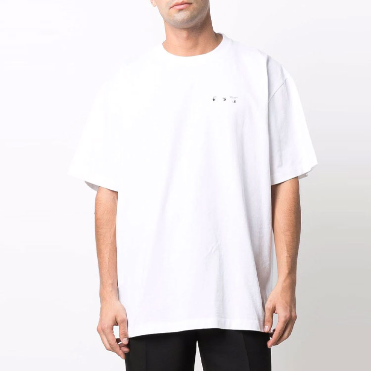 Purchase OFF-WHITE SS23 Abstract Back Print Oversized White T-Shirt Men’s OMAA038C99JER0060110