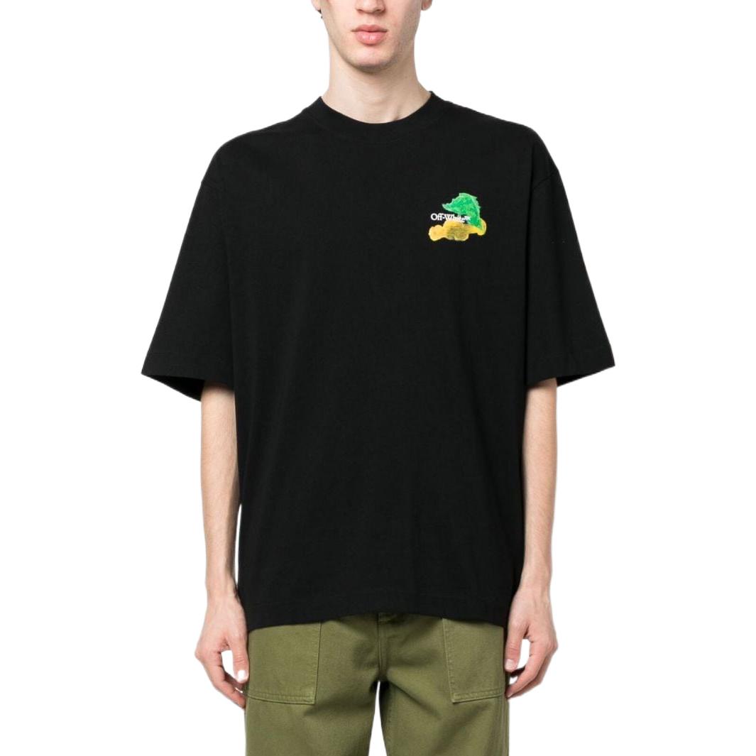 Lookbook オフホワイト SS23 アローグラフィック クルーネック 半袖Tシャツ ブラック OMAA027S23JER0041084