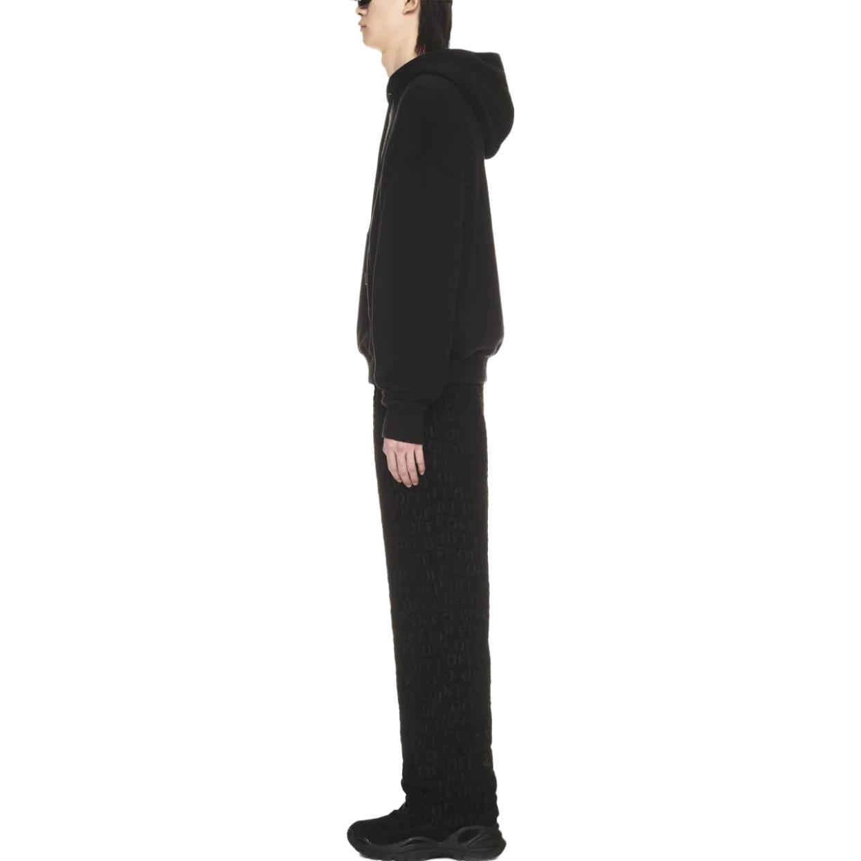 OFF-WHITE SS23 Black Hoodie with Letter Print for Men. OMBB085F23FLE0011001 圖 5
