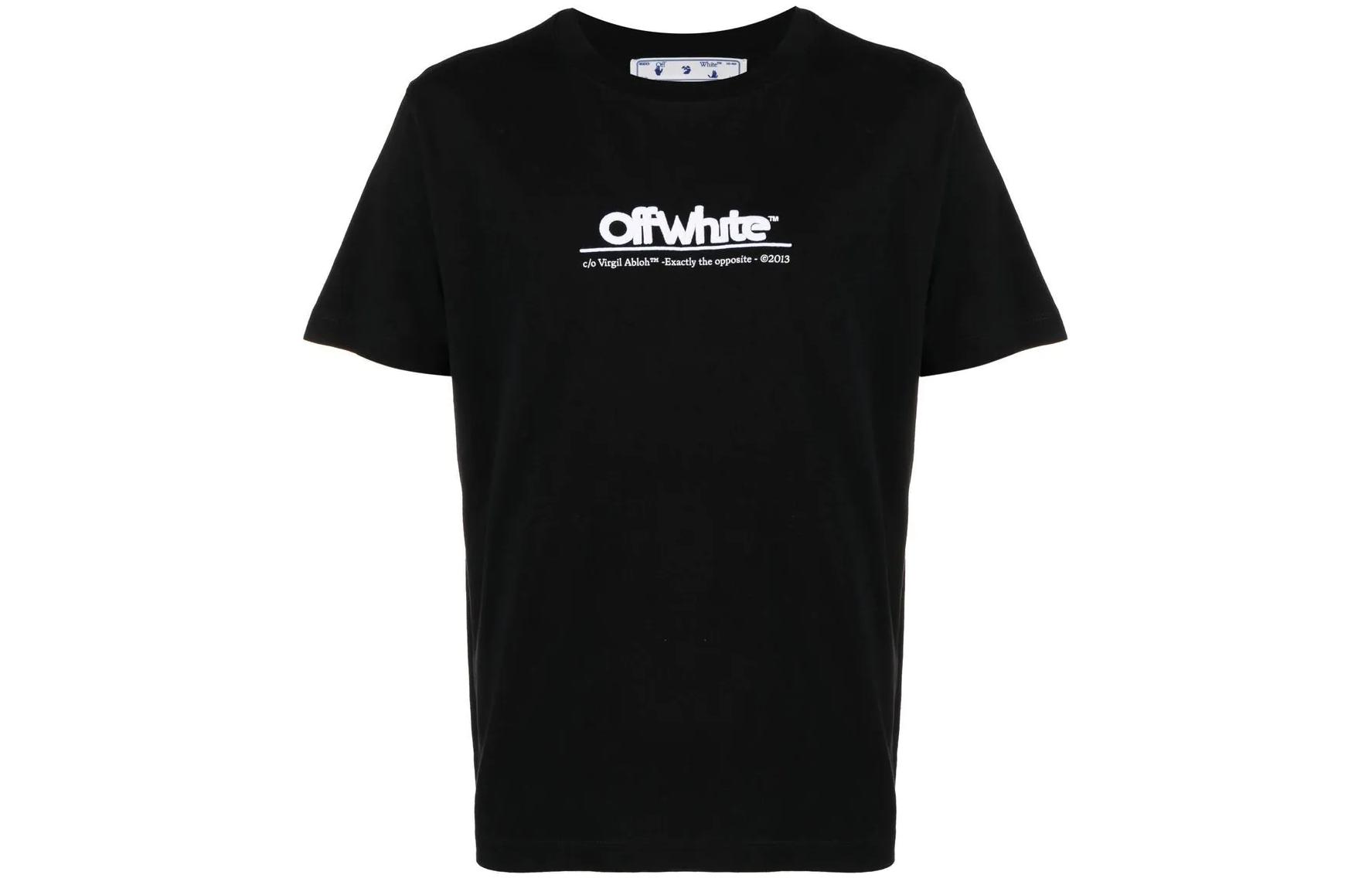 OFF-WHITE SS23 Black Logo Embroidered Crewneck T-Shirt ( Regular Fit) OMAA027S23JER0081001 圖 2