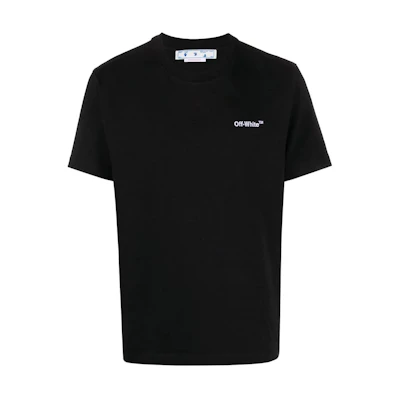 OFF-WHITE SS23 Black Logo Print Crewneck T-Shirt OMAA027C99JER0091001