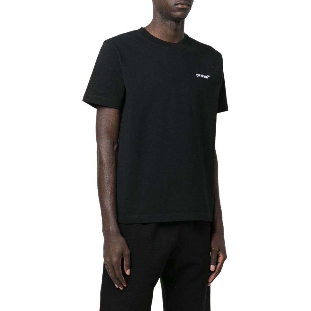 OFF-WHITE SS23 Black Logo Print Crewneck T-Shirt OMAA027C99JER0091001 圖 7