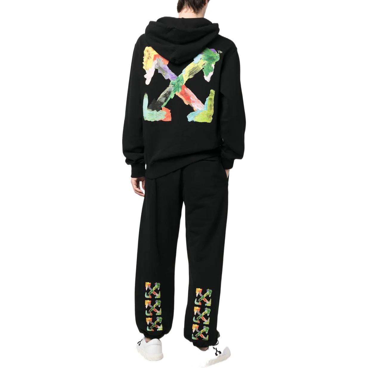 OFF-WHITE SS23 Black Logo Print Hoodie  Relaxed Fit OMBB097S23FLE0041084 圖 5