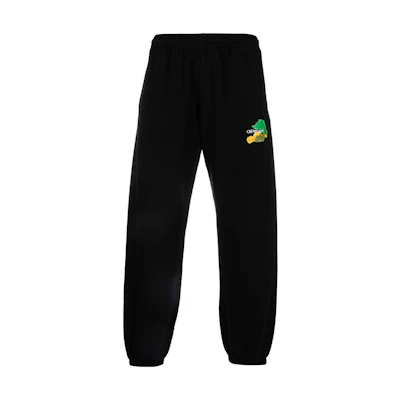 OFF-WHITE SS23 Brush Arrow Print Knit Joggers Black Casual Pants OMCH029S23FLE0021084
