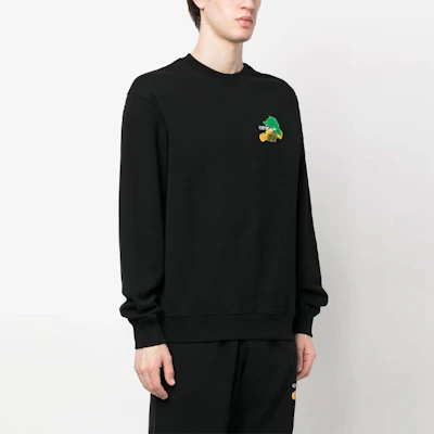 オフホワイト SS23 ブラッシュアロープリントプルオーバースウェットシャツ ブラック ルーズフィット OMBA057S23FLE0011084 Shop オフホワイト SS23 ブラッシュアロープリントプルオーバースウェットシャツ ブラック ルーズフィット OMBA057S23FLE0011084