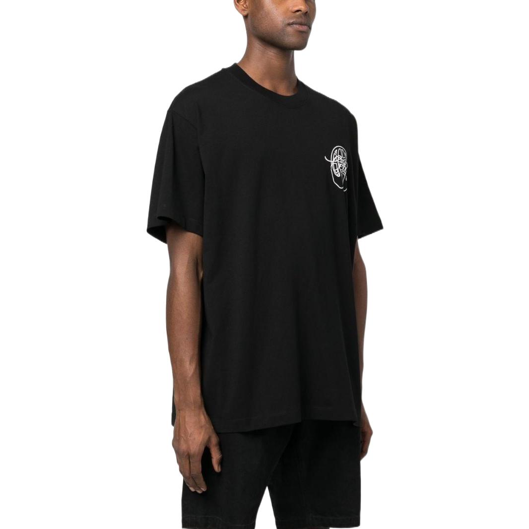 Shop Camiseta Negra Oversize OFF-WHITE SS23 Logo Geométrico Hombre. OMAA038S23JER0031001