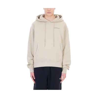 Off-White SS23 Graphic Logo Print Hoodie Beige OMBB037S22FLE0071710